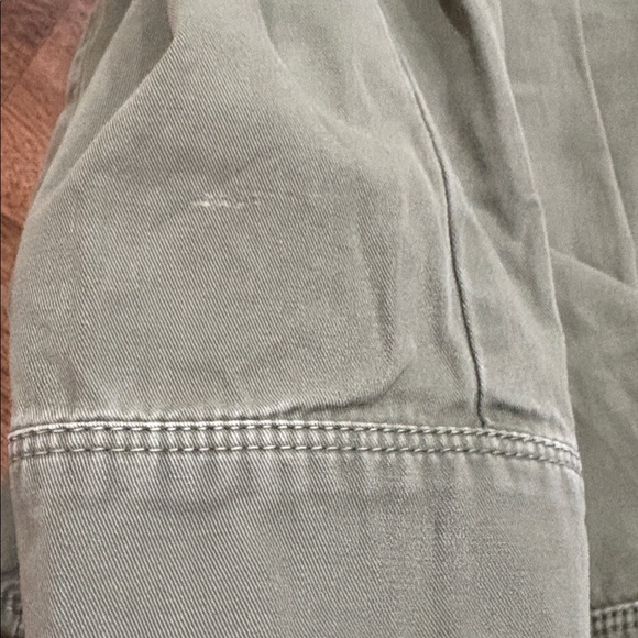 Zara Denim Green Utility Jacket with Military Styling Medium - Picture 7 of 7